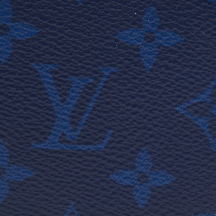 Pre Owned Louis Vuitton Cobalt Monogram Canvas and Taiga Leather Multiple Wallet
