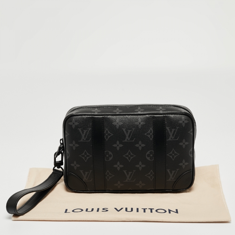 Pre Owned Louis Vuitton Monogram Eclipse Canvas Kasai Pochette