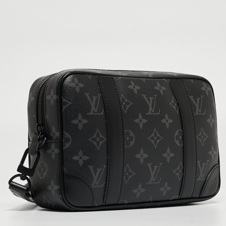Pre Owned Louis Vuitton Monogram Eclipse Canvas Kasai Pochette