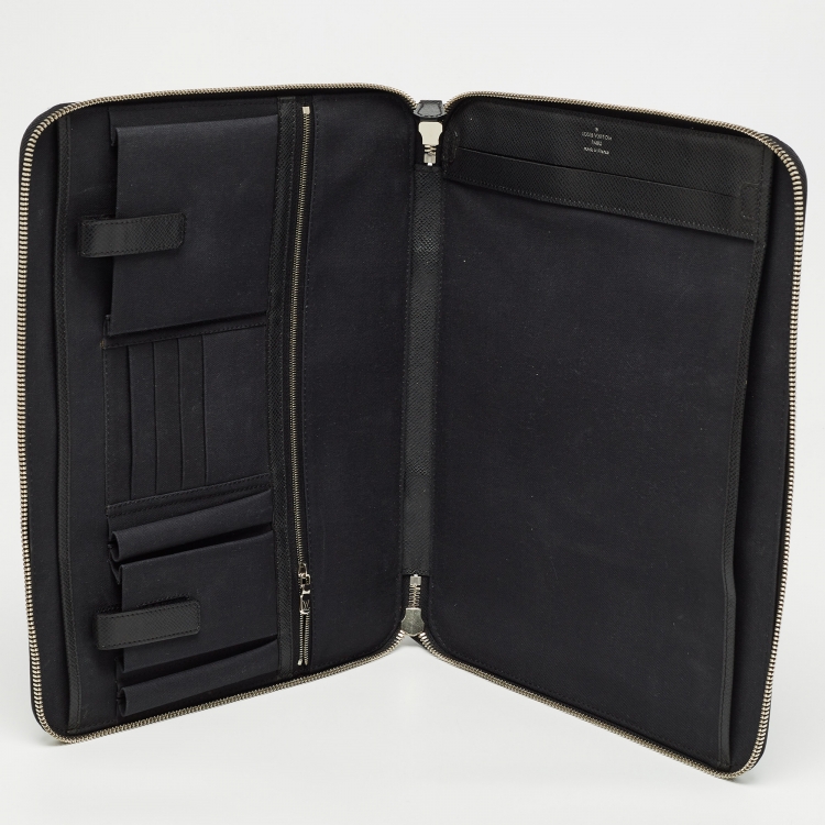 Pre Owned Louis Vuitton Ardoise Taiga Leather Vladimir Business Portfolio
