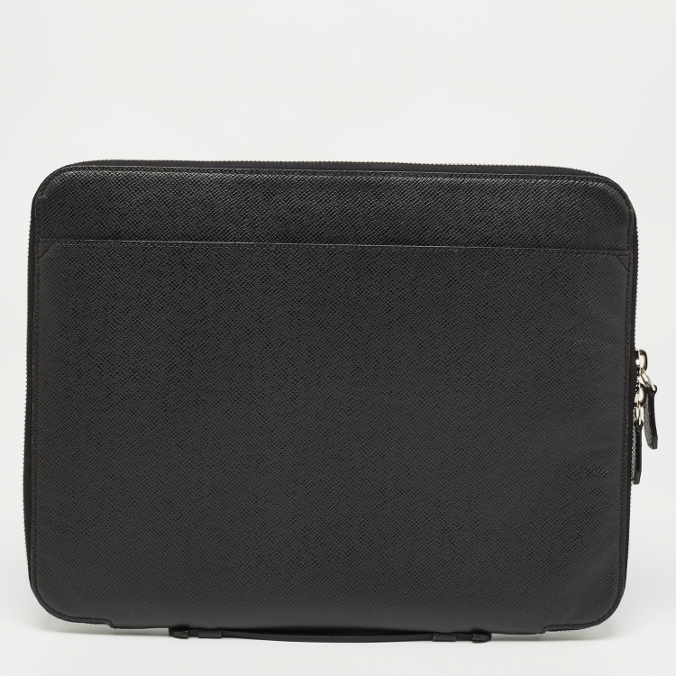 Pre Owned Louis Vuitton Ardoise Taiga Leather Vladimir Business Portfolio
