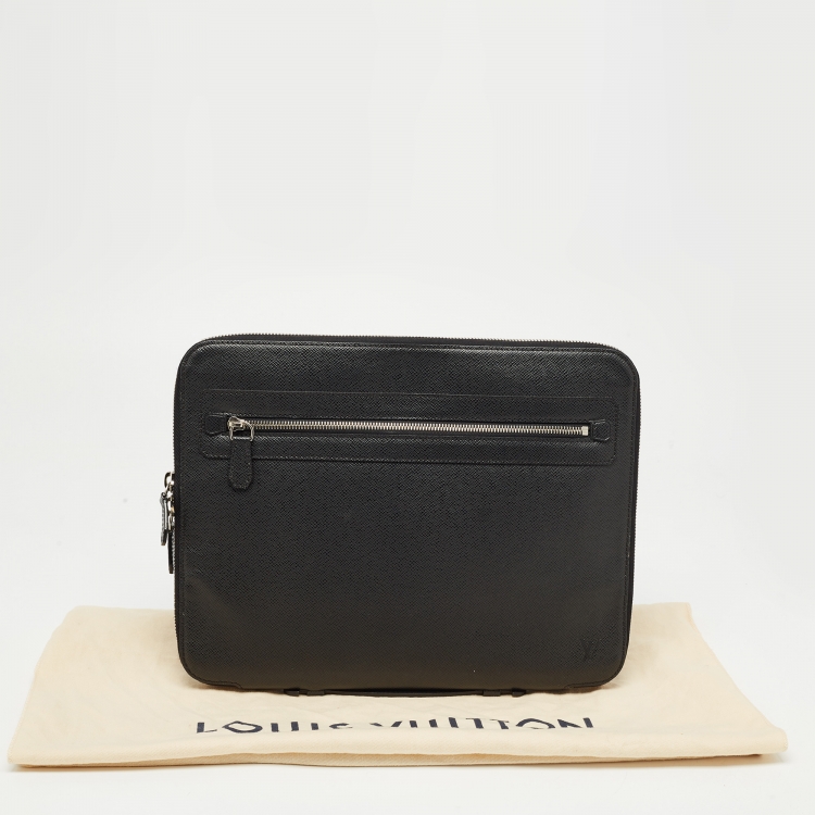 Pre Owned Louis Vuitton Ardoise Taiga Leather Vladimir Business Portfolio