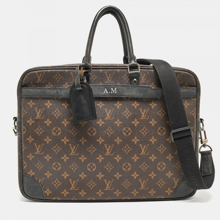 Pre Owned Louis Vuitton Monogram Macassar Canvas Porte-Documents Voyage Bag