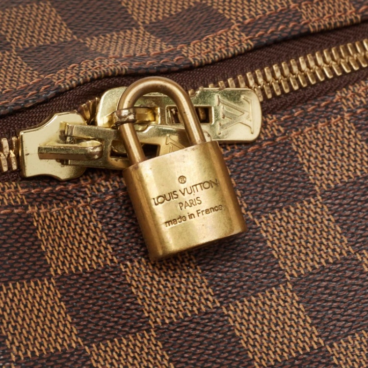 Pre Owned Louis Vuitton Damier Ebene Canvas Keepall Bandouliere 55 Bag