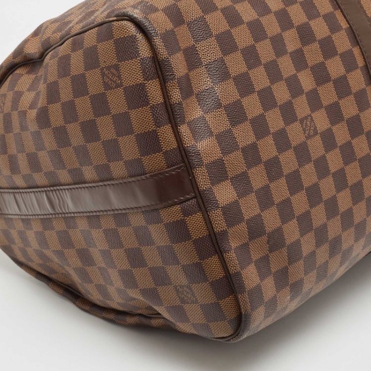 Pre Owned Louis Vuitton Damier Ebene Canvas Keepall Bandouliere 55 Bag