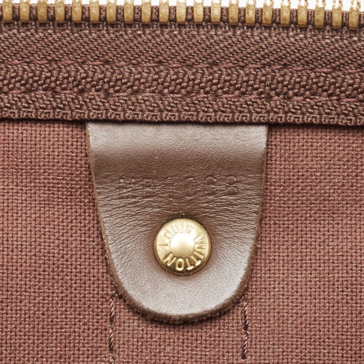 Pre Owned Louis Vuitton Damier Ebene Canvas Keepall Bandouliere 55 Bag
