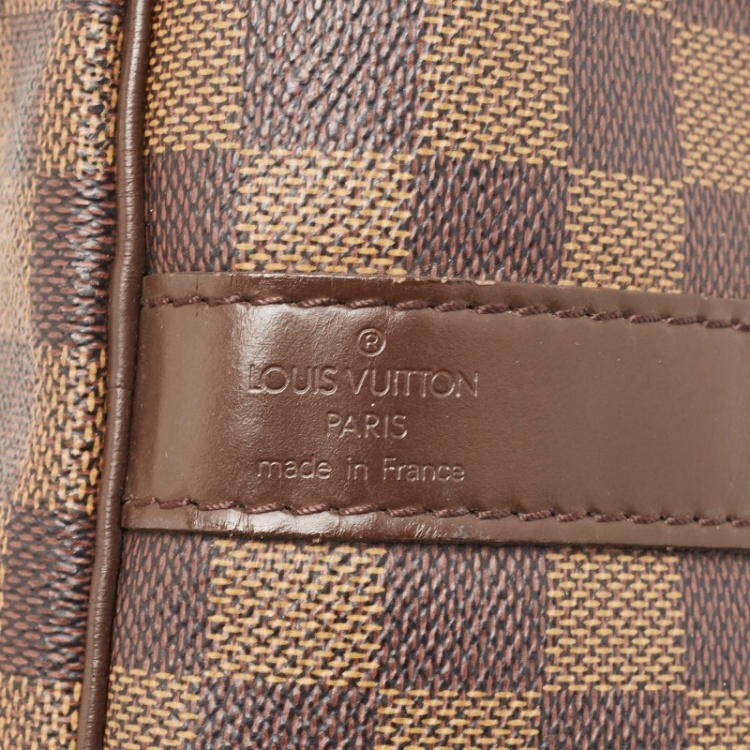 Pre Owned Louis Vuitton Damier Ebene Canvas Keepall Bandouliere 55 Bag