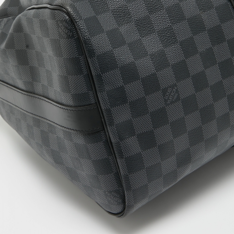 Pre Owned Louis Vuitton Damier Graphite Canvas Keepall Bandoulière 45