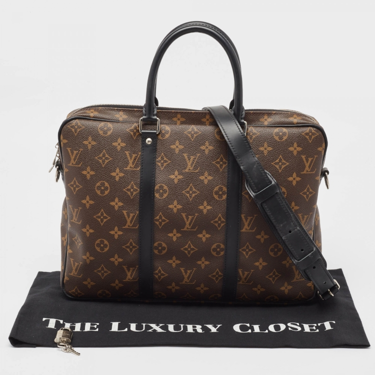 Pre Owned Louis Vuitton Monogram Canvas Porte Documents Voyage PM Bag