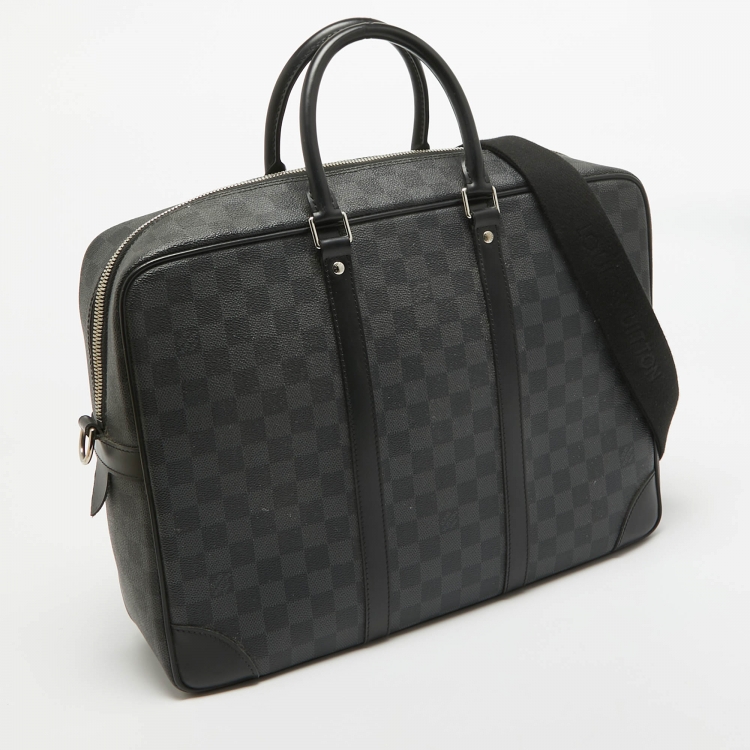 Pre Owned Louis Vuitton Damier Graphite Canvas Porte Documents Voyage GM Briefcase