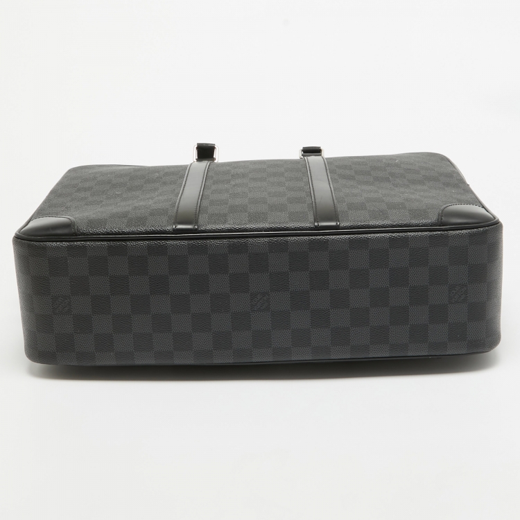 Pre Owned Louis Vuitton Damier Graphite Canvas Porte Documents Voyage GM Briefcase