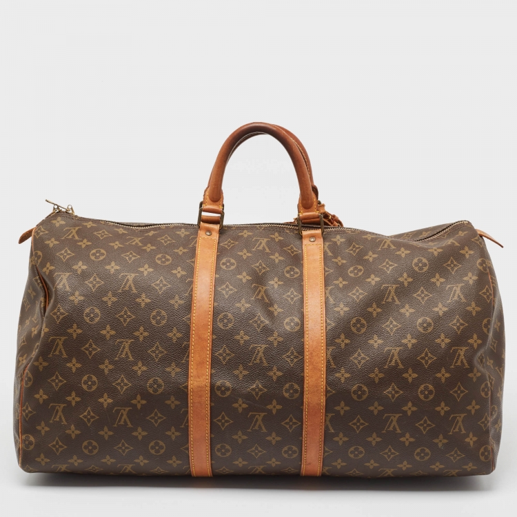 Pre Owned Louis Vuitton Monogram Canvas Keepall 55 Bag