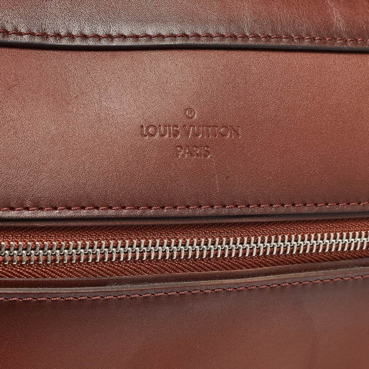 Pre Owned Louis Vuitton Acajou Ombre Leather Reporter Messenger Bag