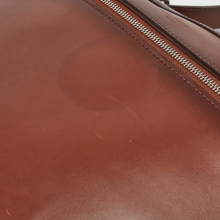 Pre Owned Louis Vuitton Acajou Ombre Leather Reporter Messenger Bag