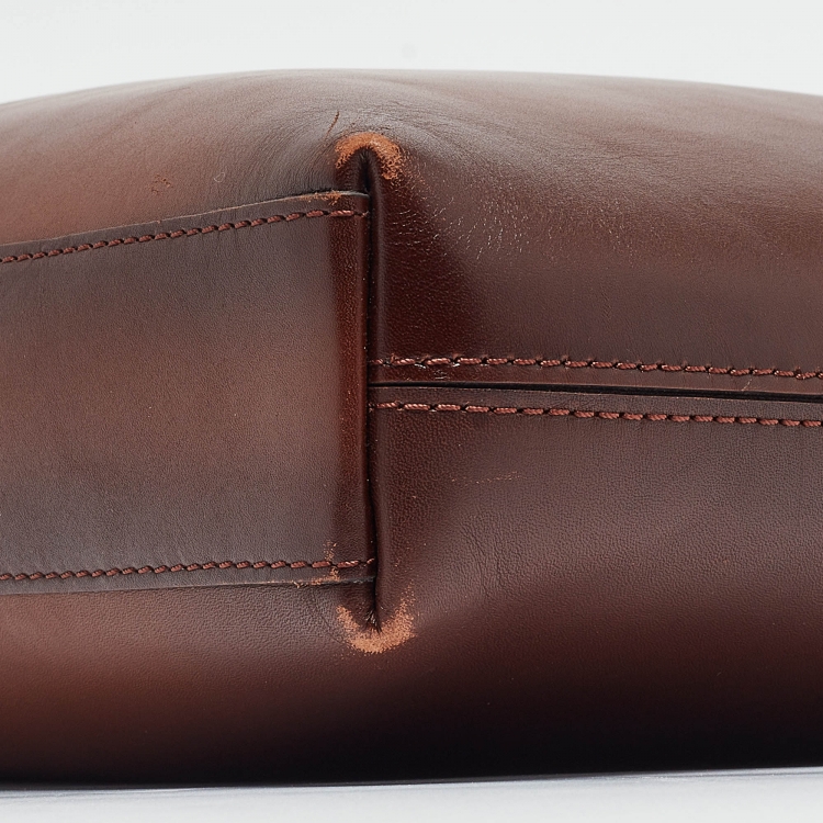 Pre Owned Louis Vuitton Acajou Ombre Leather Reporter Messenger Bag