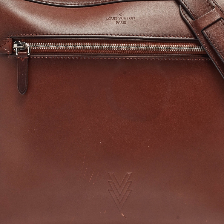 Pre Owned Louis Vuitton Acajou Ombre Leather Reporter Messenger Bag