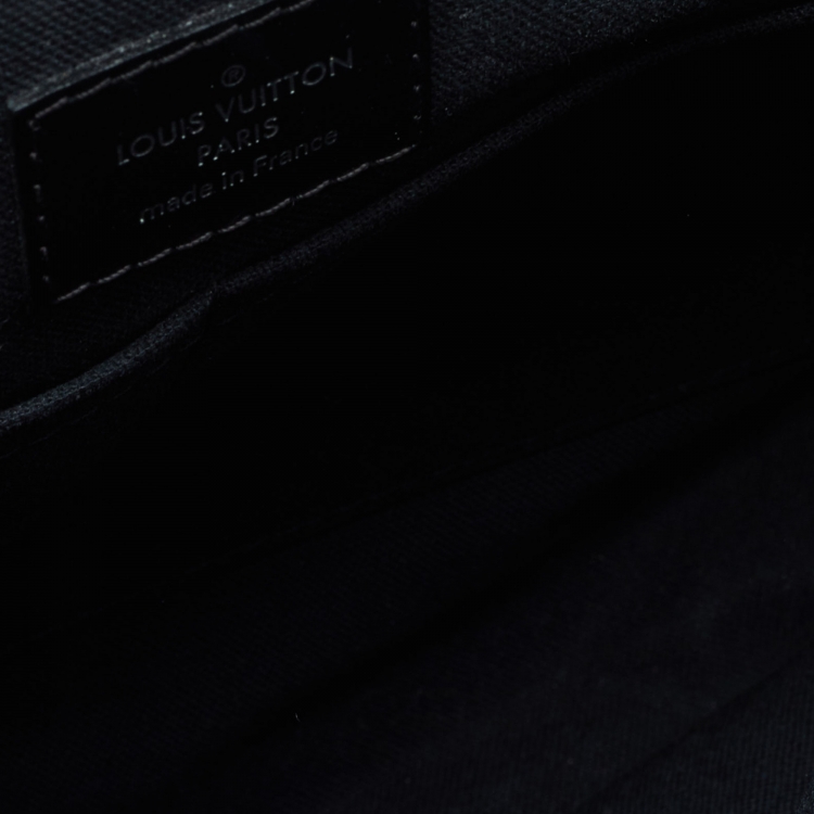 Pre Owned Louis Vuitton Damier Ebene Graphite Canvas District PM Bag