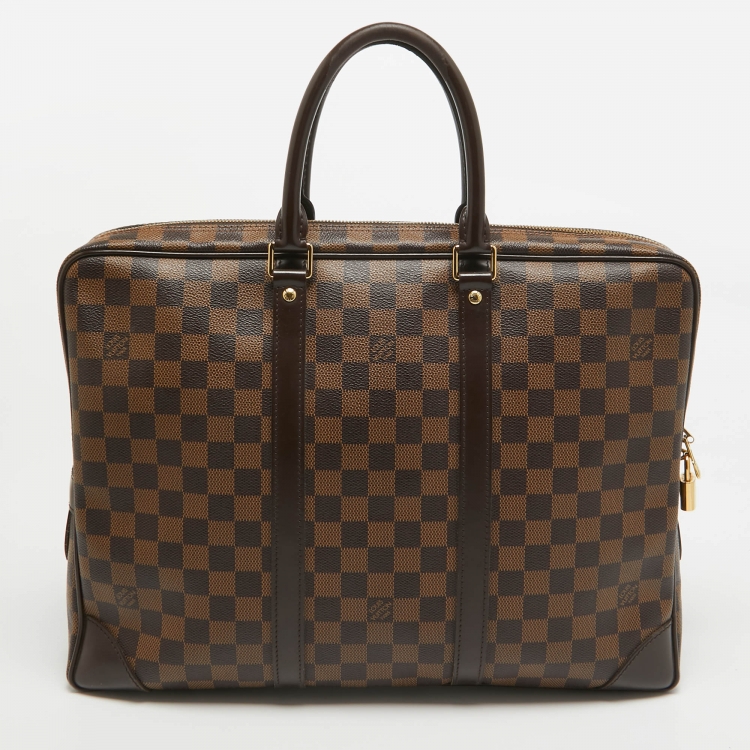 Pre Owned Louis Vuitton Damier Ebene Canvas Porte Documents Voyage