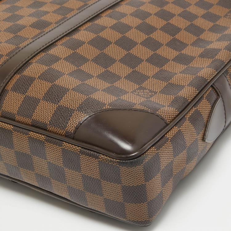 Pre Owned Louis Vuitton Damier Ebene Canvas Porte Documents Voyage