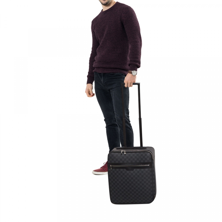 Pre Owned Louis Vuitton Damier Graphite Canvas Pegase 45 Luggage