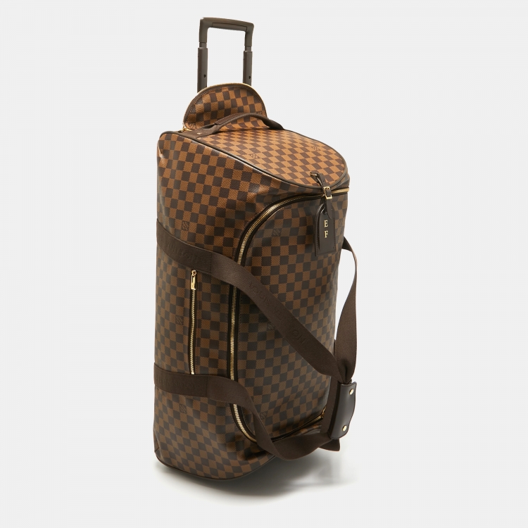 Pre Owned Louis Vuitton Damier Ebene Canvas Neo Eole 65 Rolling Duffle Bag