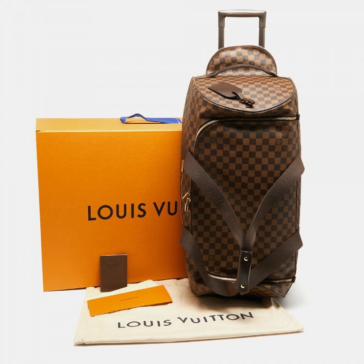 Pre Owned Louis Vuitton Damier Ebene Canvas Neo Eole 65 Rolling Duffle Bag
