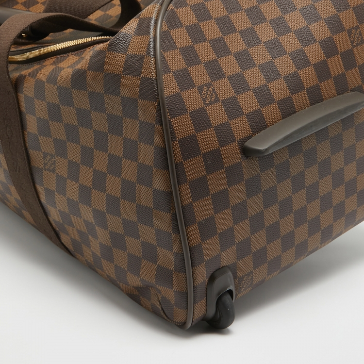 Pre Owned Louis Vuitton Damier Ebene Canvas Neo Eole 65 Rolling Duffle Bag