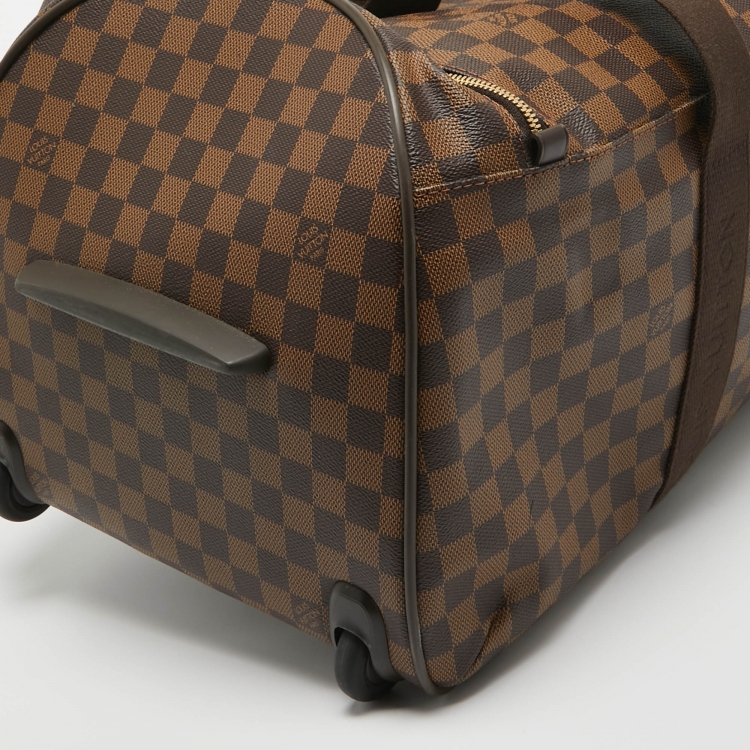 Pre Owned Louis Vuitton Damier Ebene Canvas Neo Eole 65 Rolling Duffle Bag