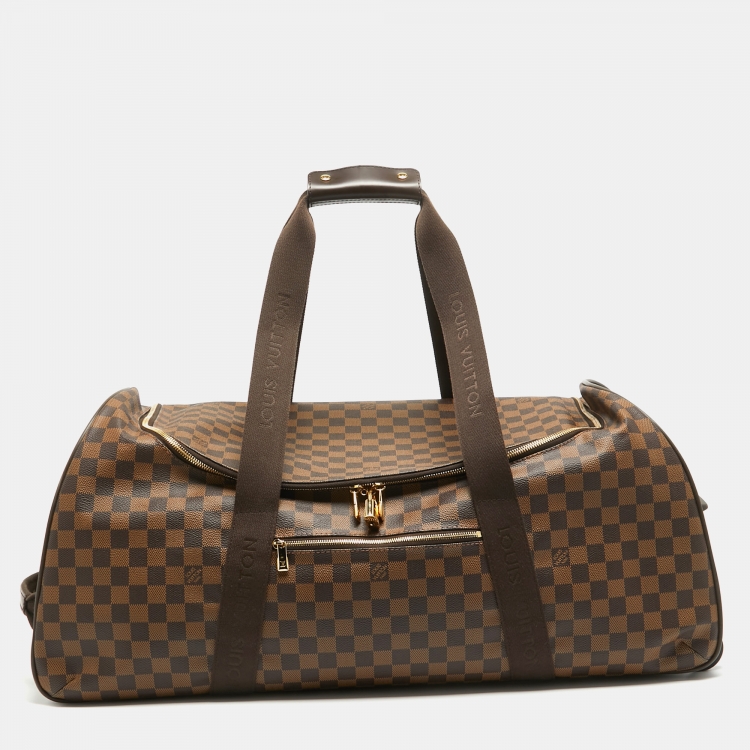 Pre Owned Louis Vuitton Damier Ebene Canvas Neo Eole 65 Rolling Duffle Bag