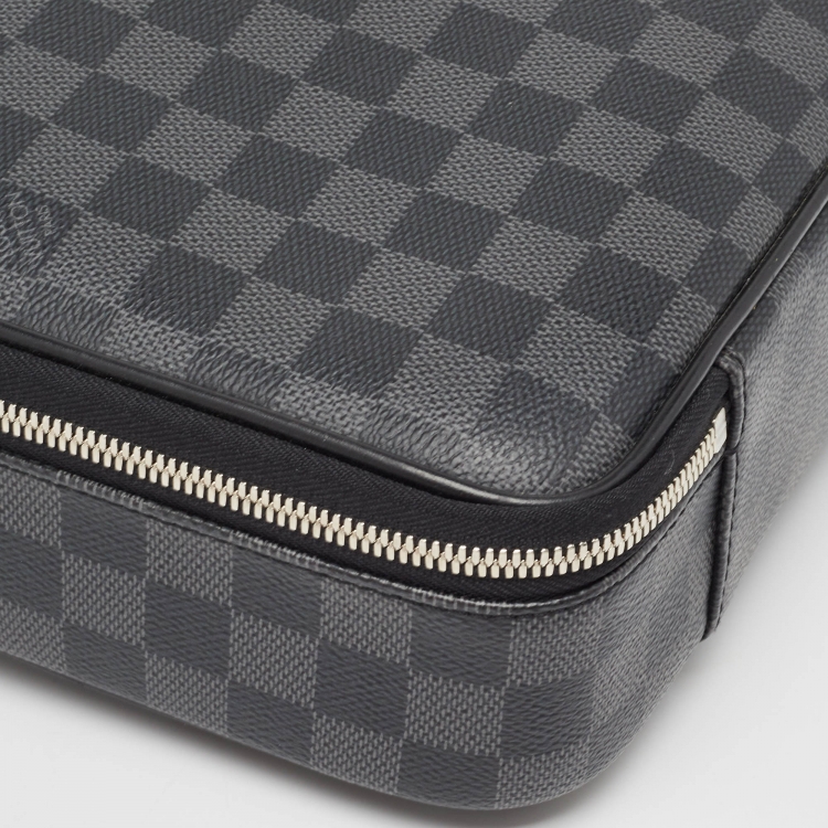 Pre Owned Louis Vuitton Damier Graphite Canvas Steeve Briefcase Bag