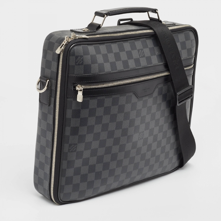 Pre Owned Louis Vuitton Damier Graphite Canvas Steeve Briefcase Bag