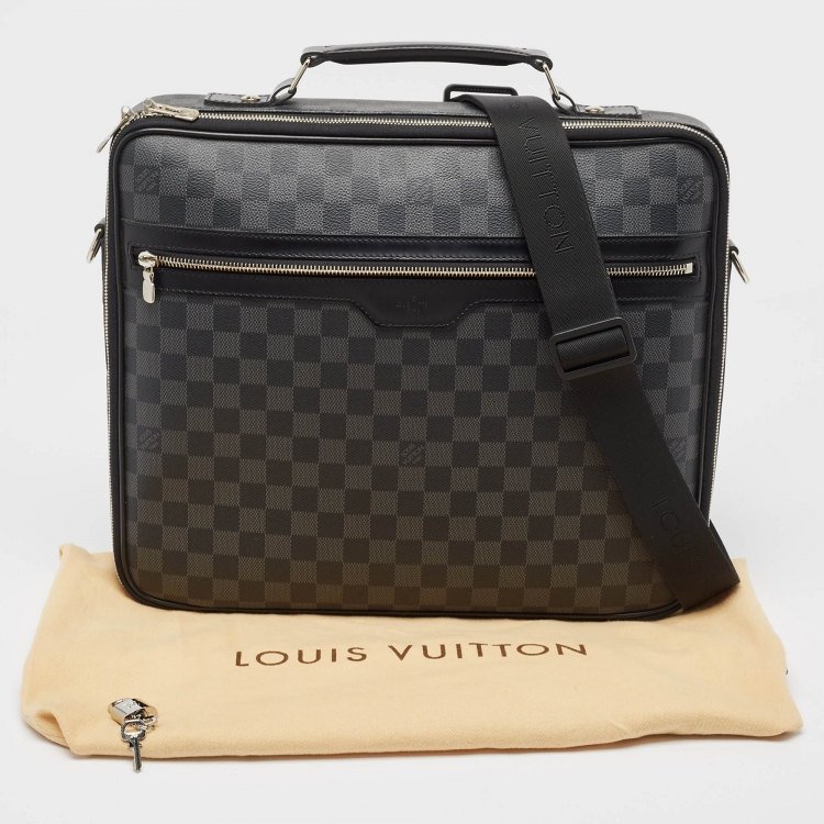 Pre Owned Louis Vuitton Damier Graphite Canvas Steeve Briefcase Bag