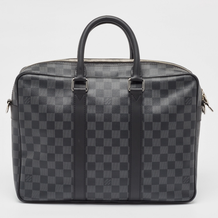 Pre Owned Louis Vuitton Damier Graphite Canvas NM Icare Bag