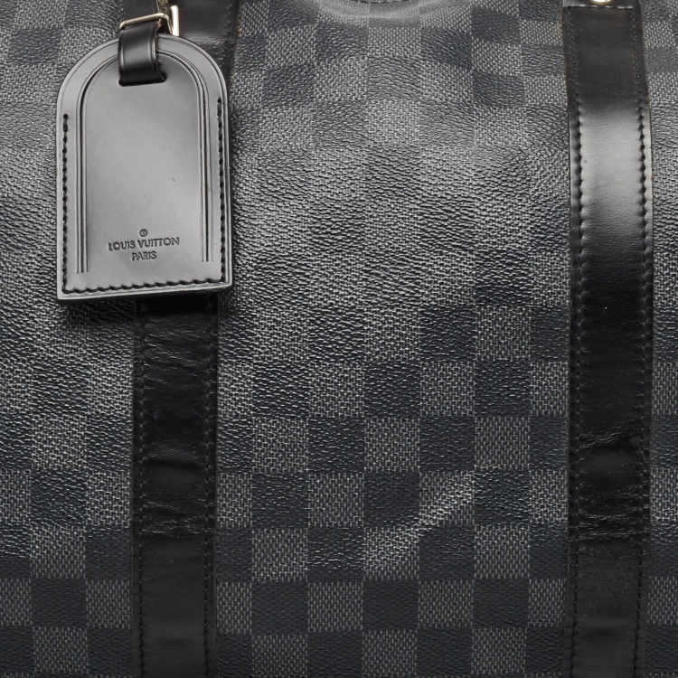 Pre Owned Louis Vuitton Damier Graphite Canvas Keepall Bandouliere 55 Bag