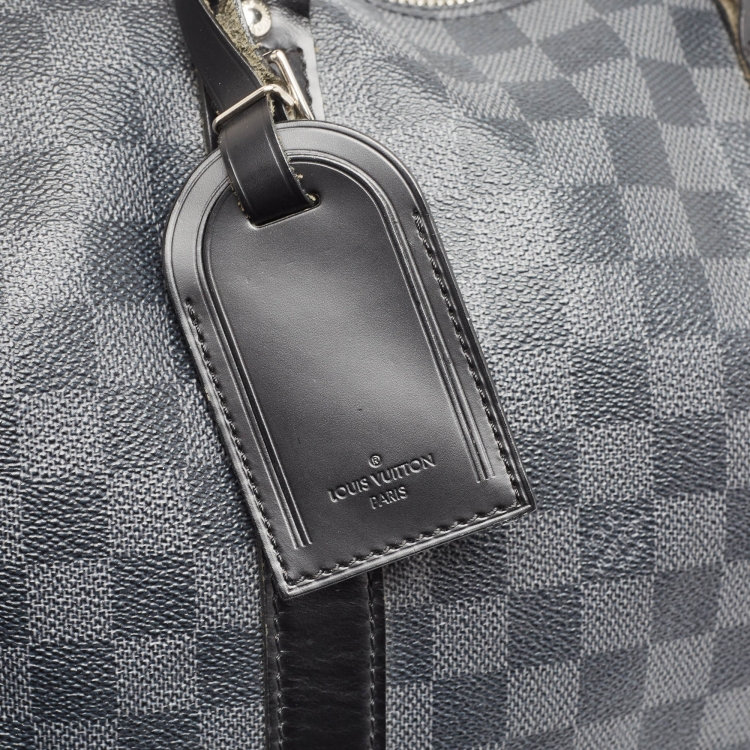 Pre Owned Louis Vuitton Damier Graphite Canvas Keepall Bandouliere 55 Bag