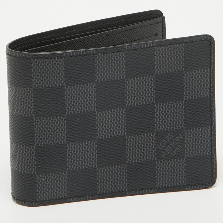 Pre Owned Louis Vuitton Damier Graphite Slender Wallet