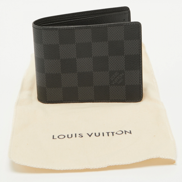 Pre Owned Louis Vuitton Damier Graphite Slender Wallet