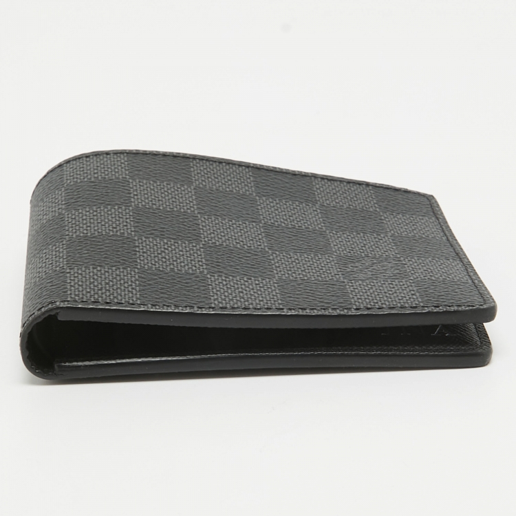 Pre Owned Louis Vuitton Damier Graphite Slender Wallet