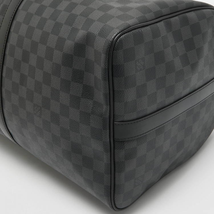 Pre Owned Louis Vuitton Damier Graphite Canvas Keepall Bandouliere 55 Bag