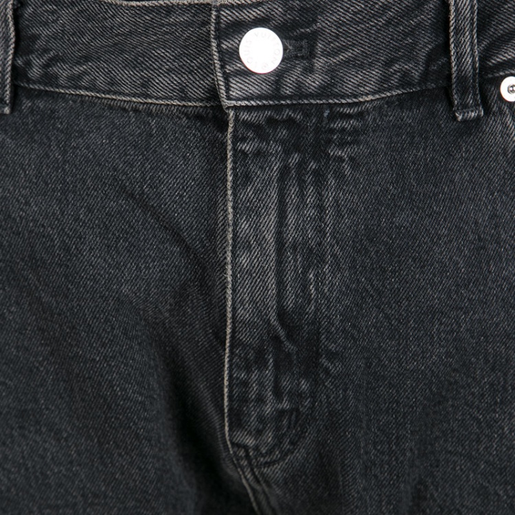 Pre Owned Louis Vuitton Black Faded Effect Denim Slim Fit Jeans XL