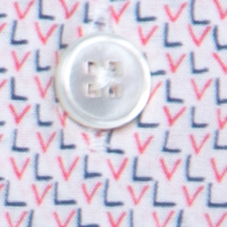 Pre Owned Louis Vuitton White LV Print Cotton Long Sleeve Shirt S