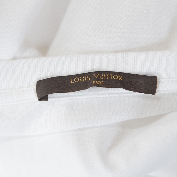 Pre Owned Louis Vuitton White Cotton Classic V Neck T-Shirt XXL