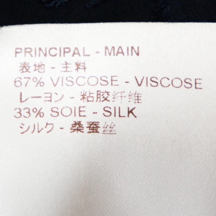 Pre Owned Louis Vuitton x Supreme Navy Blue Monogram Jacquard Satin Pajama Shirt L