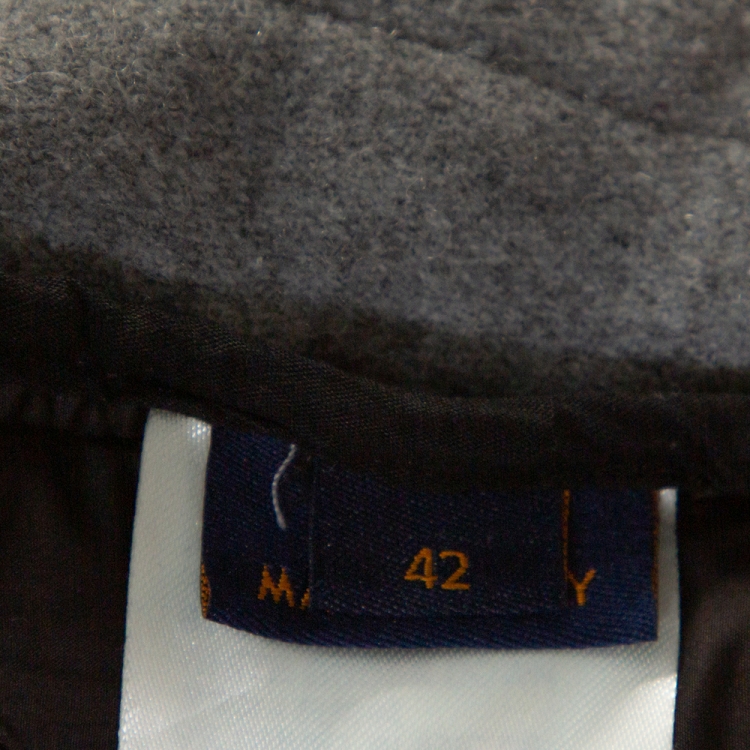 Pre Owned Louis Vuitton Grey Cashmere Monogram Boyhood Puffer Jacket M