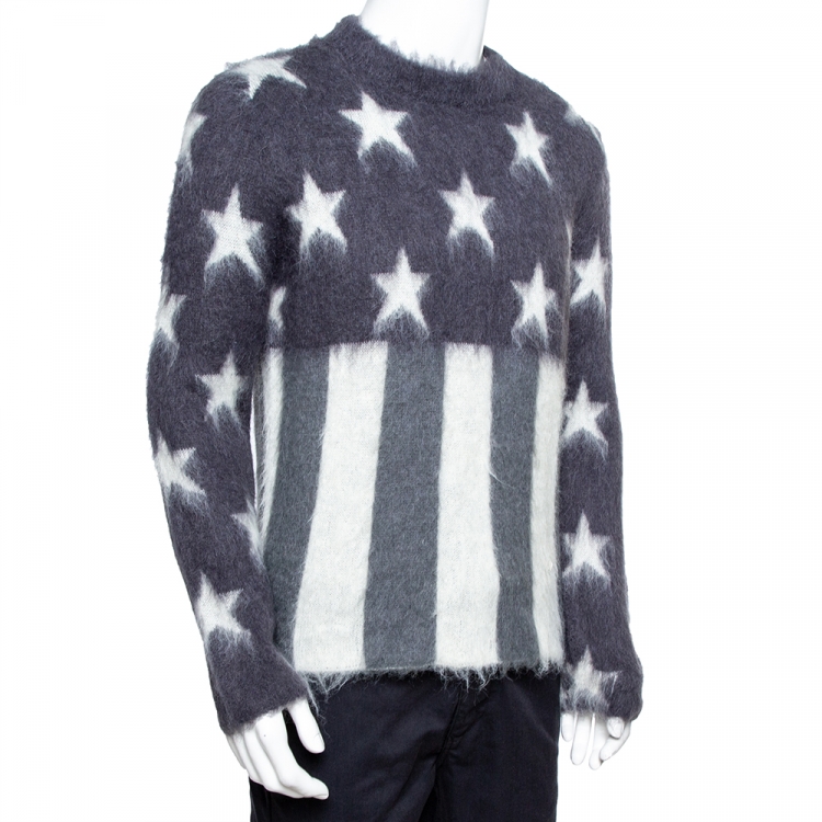 Veronderstellen Sijpelen Naar boven Louis Vuitton Grey USA Flag Mohair Jacquard Crew Neck Sweater M Louis  Vuitton | TLC