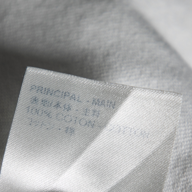 Pre Owned Louis Vuitton White Cotton Inside Out Long Sleeve Crew Neck T-Shirt S 