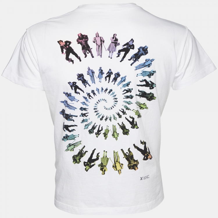 مملوكة مسبقًا Louis Vuitton White Logo Embroidered Cotton Knit T-Shirt XXS