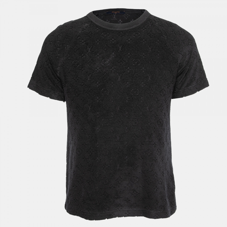 LOUIS VUITTON T-shirt Short sleeve cotton Gray Used Women size S