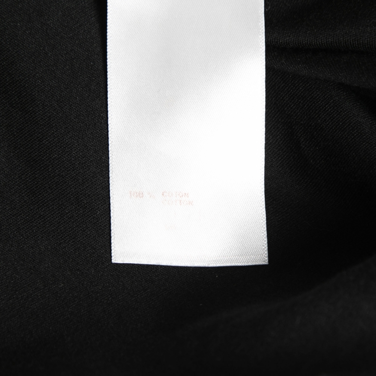 Pre Owned Louis Vuitton Black Cotton Damier Pocket Detail Long Sleeve T-Shirt XXL