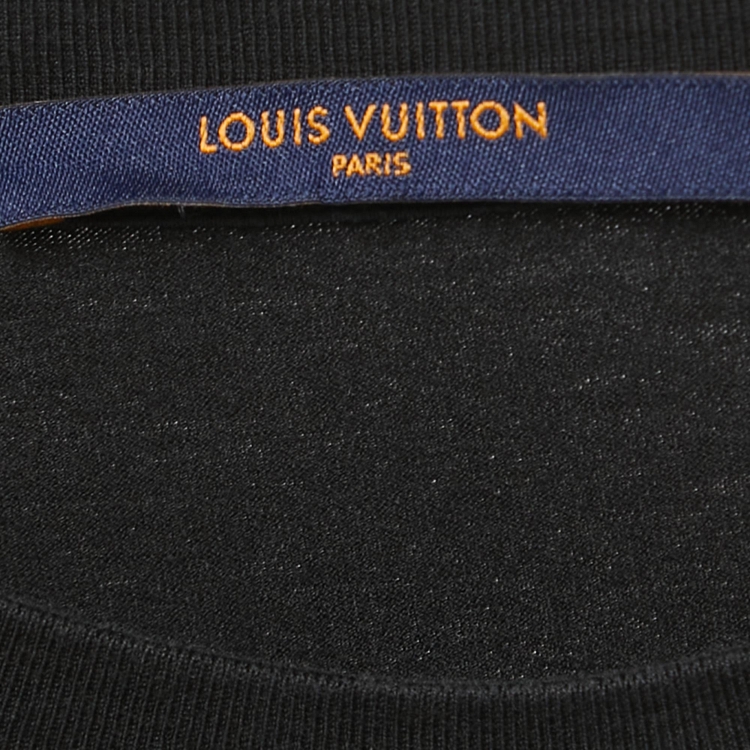 مملوكة مسبقًا Louis Vuitton Black Cotton Gradient Monogram Print T-Shirt XL
